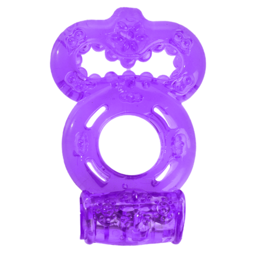 Эрекционное кольцо с вибрацией Purple Flower