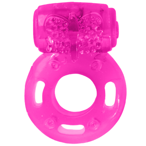 Эрекционное кольцо с вибрацией Pink Butterfly
