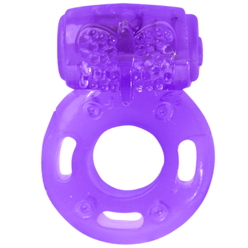 Эрекционное кольцо с вибрацией Purple Butterfly